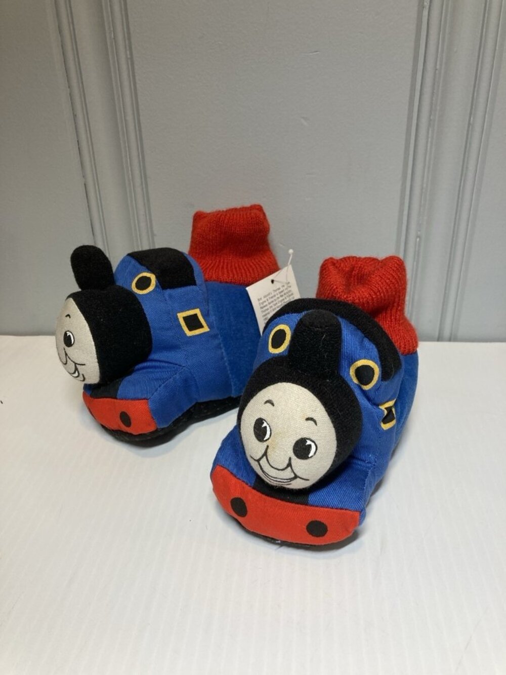 Vtg 1992 Thomas the Tank Engine Plush Slippers Toddler Size M 7-8 NWT NOS